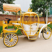 Chariot de princesse électrique en forme de citrouille pour mariage