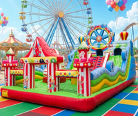 Château gonflable commercial sur mesure 12*6*6m avec toboggan, en PVC, pour adultes et enfants, avec souffleur d'air Apexscn