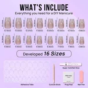 Custom Design Short Coffin <b>Nails</b> Artificial Fingernails False <b>Nail</b> Cat Eye Glitter Soft Gels Press on <b>Nails</b> <b>Sets</b> - Product Image 6