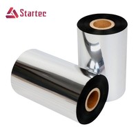 Pita Transfer Termal Startec 24mm Berkualitas Terjamin Wax/Wax Resin/Resin Pita Cetak Kustom Kompatibel dengan Printer Label TTR