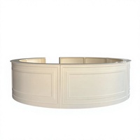 Comptoir de bar circulaire moderne en bois massif personnalisable pour événements, mariages, fêtes, location, armoire extérieure, tables de bar à 4 compartiments