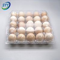 Plateau à œufs en blister PET transparent personnalisé avec couvercle à clipser, qualité alimentaire, antistatique, empilable, compatible Moba, emballage d'œufs imprimé OEM, usine