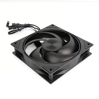 Le dernier ventilateur de refroidissement pour PC noir 120 mm sans lumière, ventilateur silencieux pour châssis d'ordinateur, ventilateur de refroidissement pour processeur, accessoire pour boîtier d'ordinateur