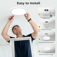 Luminaires d'intérieur Moderne Ultra Mince Cadran Lumineux Rond Led Plafonniers Montés Chambre Salon Led Plafonnier