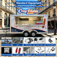 Petite remorque de restauration économique pour café, burgers, barbecue, chariot de restauration vintage commercial, camion-restaurant à vendre aux États-Unis