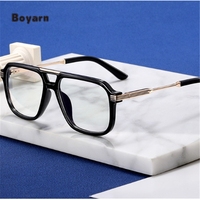 Boyarn mode haute qualité hommes ordinateur lunettes bleu lumière bloquant haute qualité lecture monture de lunettes Double pont verre