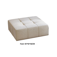 Sofá Seccional Recto de Tela Moderna, Diseño Modular de Tres Plazas, Respaldo con Almohadas, Brazos Cuadrados, Muebles para Sala de Estar, 272x92x66CM