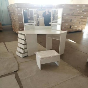 طاولة لزخرفة الملابس, طاولة لزخرفة الملابس ، زاوية ، مجموعة أدوات الزينة ، درج خشب ، مجموعة أدوات الزينة - Product Image 3