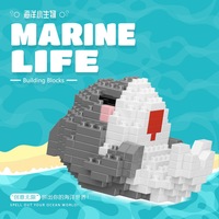 Mignon océan monde animal marin baleine poisson clown Nano briques blocs mini bricolage blocs de construction ensembles jouets pour enfant CLC7261-7272