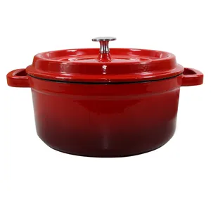 22Cm Anti-Aanbaklaag Ronde Gietijzeren Nederlandse Oven /Cocotte/ Pot/