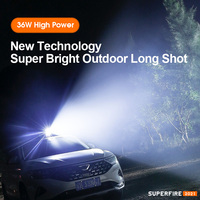 Lampe torche tactique LED 2000 lumens en alliage d'aluminium, étanche, rechargeable par USB, powerbank, clip ceinture EDC, zoom, faisceau 300M