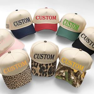 Gorra de Béisbol de 6 Paneles con Bordado de Logotipo Personalizado de Alta Calidad en 2 Tonos, Gorra de Béisbol de 5 Paneles con Logotipo en Relieve para Unisex - Product Image 4