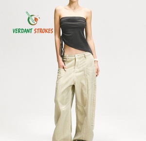 Verdant Strokes Hecho a pedido Flocado Bordado Mujeres Singlet Tops Tamaño 20 Camisola Tops Seda de hielo Mujeres Tank <span class=keywords><strong>Watch</strong></span> Singlet - Product Image 4