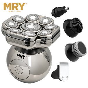 Rasoir électrique MRY IPX6 étanche 6-en-1 pour hommes, kit de toilettage rotatif 5D 7D, rasoir sans fil pour <span class=keywords><strong>rasage</strong></span> humide et sec - Product Image 3