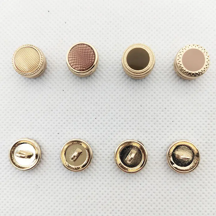 Personalizzato decorativo 10/12/15/18/20mm accessori per abbigliamento quattro parti in ottone anello in metallo tappo bottone a pressione perlato