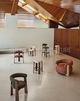 Chaise de salle à manger élégante en bois massif, résistante au fil du temps, commandes personnalisées, noyer blanc, assise confortable, chaise en bois pour café et restaurant