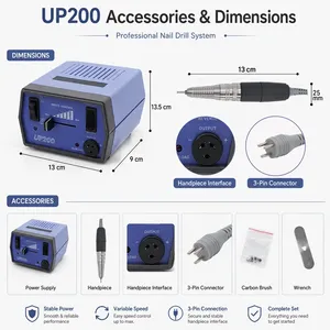 เครื่องเจียรเล็บไฟฟ้าแบบพกพา UP200 สำหรับทำเล็บมือและเล็บเท้า อุปกรณ์ทำเล็บสำหรับร้านเสริมสวย - Product Image 4