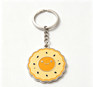 Porte-clés en métal émaillé personnalisé, alliage de zinc, impression UV, forme irrégulière, nickelé, cadeau souvenir - Product Image 3