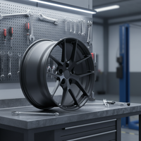 Rines de Aleación de Aluminio Forjado Hongxin de 19/20 Pulgadas, 5x114.3 ET 35/45, Acabado Negro, Diseño de 5 Radios, para el Nuevo Tesla Model 3, 1 Año de Garantía