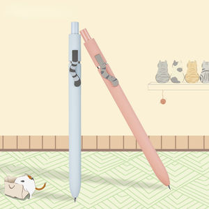 Bolígrafos de Gel Creativos con Diseño de Cola de Gato, Estilo Morandi, Juego de Bolígrafos de Gel para Estudiantes con Punta Negra de 0.5mm, Artículos de Papelería - Product Image 4