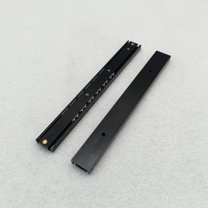 Aluminum Alloy <b>Slide</b> Rail 24 In Full Extension For Furniture <b>Drawers</b> Black Minimalist Design - Product Image 5