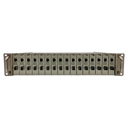 Wholesale16 slot 2U 19 telaio per montaggio su Rack per convertitore multimediale tipo scheda per rack switch di rete