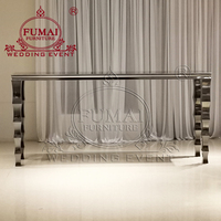 Table de bar longue et étroite en acier inoxydable, moderne, simple, longue, rectangulaire