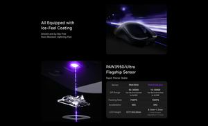 เมาส์ไร้สายชุด U2ฟ้า ATK เมาส์ U2 ATK เมาส์ ATK ของขวัญคริสต์มาสสำหรับนักเล่นเกม<span class=keywords><strong>รีวิว</strong></span> U2 ATK Sky - Product Image 3