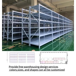 Scaffalatura Industriale Senza Bulloni, Unità di Stoccaggio in Acciaio per Ufficio, Garage, Magazzino, Sistema di Scaffalature per Pallet - Product Image 5