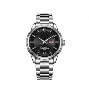 Montre mécanique automatique noire ajourée pour homme, cadeau de luxe, montre-bracelet tendance avec date, vente en gros - Product Image 4