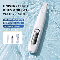 Tondeuse portable rechargeable pour pattes de chien avec lumière LED, faible bruit, étanche, en ABS, pour toilettage des oreilles des animaux, simple et robuste