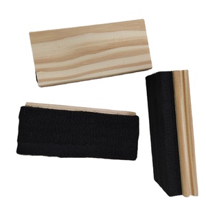 Effaceur à <span class=keywords><strong>craie</strong></span> en <span class=keywords><strong>feutre</strong></span> de laine sur base en bois massif, sans poussière, pour tableau noir, idéal pour l'école, la salle de classe, le bureau, la maison, nettoyeur de tableau noir - Product Image 2