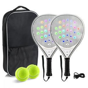 Bền chiếu sáng bãi biển Vợt tennis cho người mới bắt đầu giải trí mái chèo với USB & nylon Net - Product Image 2