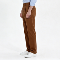 Pantalon de voyage décontracté pour homme, coupe slim, en pur coton, sans doublure, avec ceinture plate, de créateur de luxe