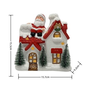 Led Lighted Ceramic <strong>Christmas</strong> <strong>Village</strong> <strong>House</strong> with Plastic Tree Customizable Size Wholesale Available - Product Image 6