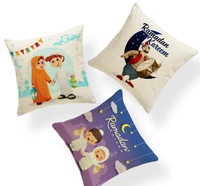 Ramadan Kareem islamique carré Eid Mubarak jeter taie d'oreiller canapé-lit canapé jeter coussin Eid al Adh couverture décoration