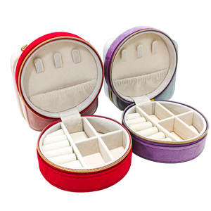 Estuche de Lujo para Joyería al por Mayor, Caja de Joyería de Terciopelo de Alta Calidad, Caja de Joyería de Viaje con Logotipo Personalizado - Product Image 6