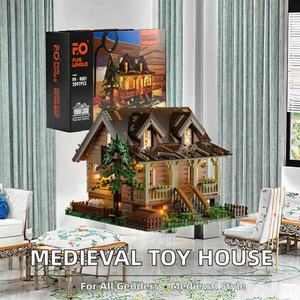 Ensemble de briques d'assemblage en plastique MORKMODEL, maison modulaire, modèle de forge médiévale, échelle 1:10, cadeau d'anniversaire pour enfants, 033031 - Product Image 3
