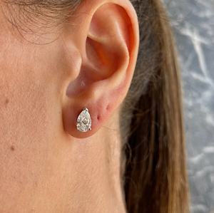 Boucles d'oreilles clous en diamant or premium, argent sterling 925, bijoux fins de luxe étincelants, cadeau élégant pour mariage et soirée - Product Image 4