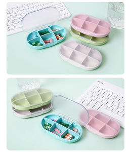 Boîte à pilules biodégradable en plastique personnalisée à 6 ou 4 compartiments, support de rangement pour médicaments, organisateur de comprimés, vente en gros à prix réduit - Product Image 4
