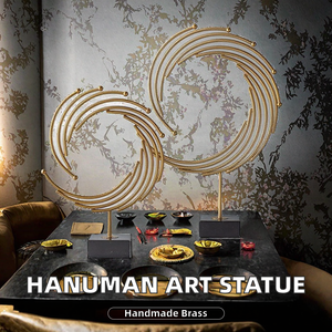 Nueva Estatua Artesanal Ecológica de Latón Estilo Art Deco del Dios Mono Hindú Hanuman para Adornos Religiosos de Templos en Diwali - Product Image 2
