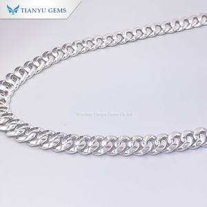 Tianyu Gems Custom 16mm 8mm 925 Sterling Silver Miami Solid 18K 14K Real Gold Cadenas de eslabones cubanos para hombres - Product Image 2