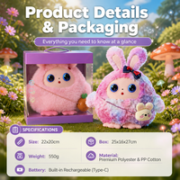 Peluche interactive parlante intelligente, adorable panda compagnon avec écran dynamique et yeux mobiles, jouet en peluche pour enfants