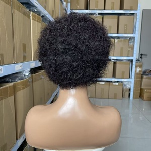 Perruque coupe <span class=keywords><strong>pixie</strong></span> avec bandeau en soie, sans dentelle, fabriquée à la machine, 100% cheveux brésiliens Remy purs, facile à porter, sans entretien requis - Product Image 5