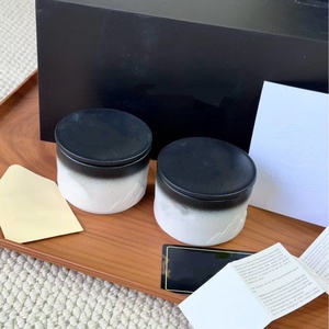 Luxury Double C Fragrance Classic Black and White <b>Candle</b> <b>Gift</b> Ceramic Aromatherapy <b>Candle</b> for Women Relaxing Body - Product Image 1