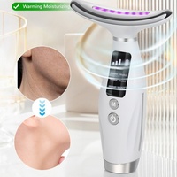Meijin 7-Farben LED Hals- und Gesichtsstraffungsgerät mit Wärme-Vibrations-Pulsmassage & USB-Aufladbar