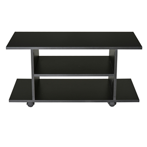 Homcom ตู้ทีวีทันสมัยมีล้อขาตั้งทีวีไม้ขนาด80 × 40 × 40ซม. สีดำ - Product Image 4