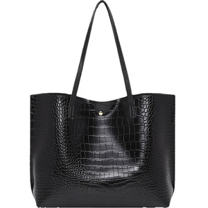 Korean Fashion Solid Color PU Crocodile Texture Tote <b>Bag</b> Large Capacity Women Handbag High Quality Wholesale Foreign Trade Purse - Product Image 6