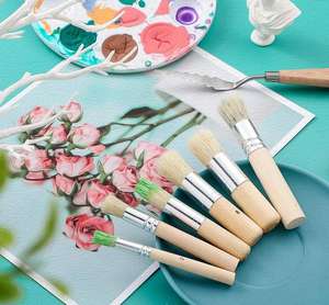 Bview Art – pinceaux <span class=keywords><strong>de</strong></span> <span class=keywords><strong>peinture</strong></span> à poils naturels, modèle rond, pour <span class=keywords><strong>peinture</strong></span> à l'<span class=keywords><strong>huile</strong></span> acrylique, aquarelle, Art - Product Image 6