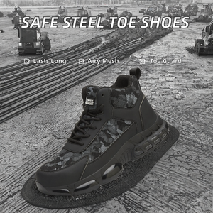 Calzado de Seguridad Unisex para Verano, Antiaplastamiento, Antipinchazos, con Puntera de Acero, Ligero, Resistente al Desgaste, con Suela de Goma Transpirable para el Trabajo - Product Image 2